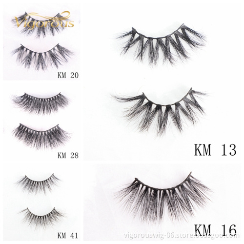 OEM & ODM Private Label Material Hand-made 25 mm 3D Mink Eye Lashes Available Free Sample 100% Natural Eyelashes